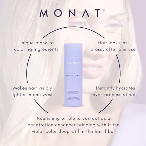 MONAT Violet Lights Anti-Brass Toning Masque ? Natural Radiance ? Illuminate Your Hair Naturally ? Tone Unwanted Brassiness