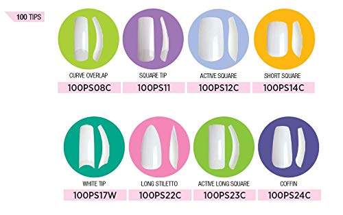 Kiss Products 100 Full Cover Nails, Short Square (4 PACK)