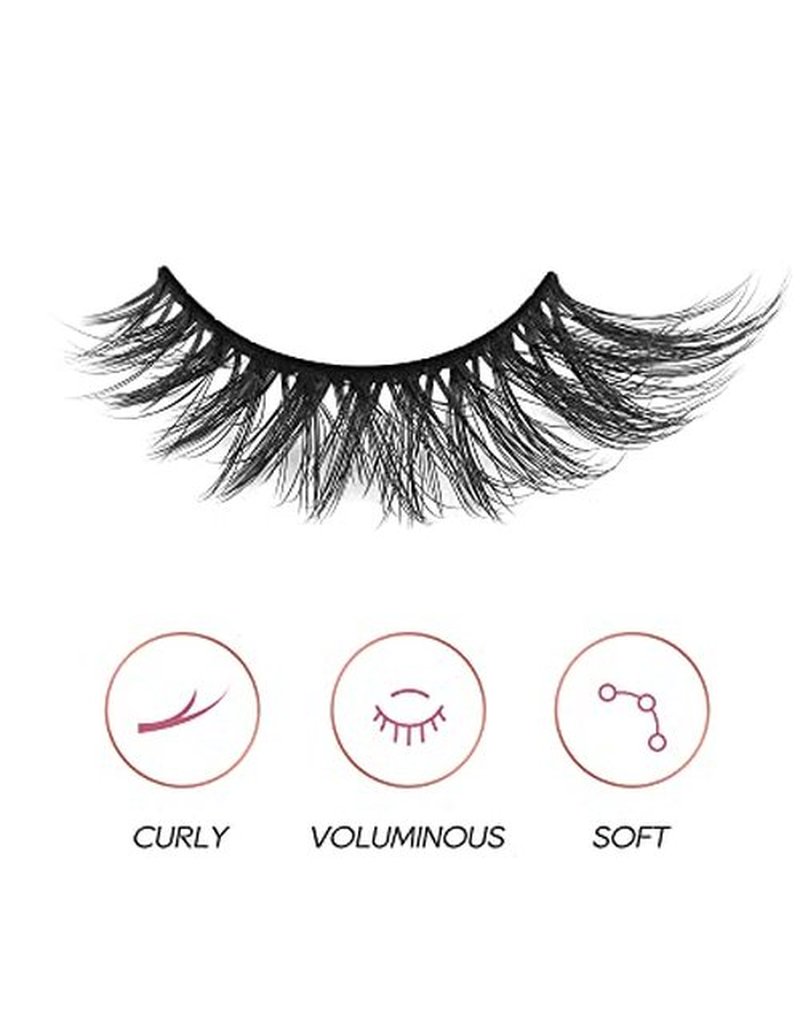 Onlyall Cat Eye Lashes Mink Lashes Fluffy Eyelashes Cat Eye False Lashes Fox Eye Lashes 7 Pairs F02