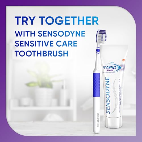 Sensodyne Rapid Relief Sensitive Toothpaste, Sensitive Teeth Treatment, Mint - 3.4 Ounces