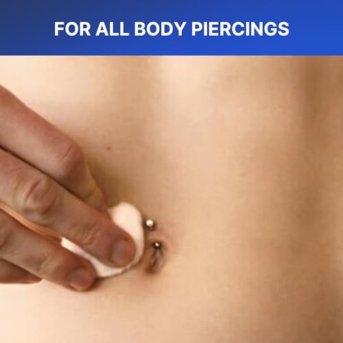 BodyJ4You Piercing Aftercare Spray - Saline Solution Natural Keloid Bump Removal - Ear Piercing Cleaner Nose Septum Belly Button Cartilage - Sea Salt Aloe Vera Rosemary - Fine Mist 3 x 2 Fl Oz