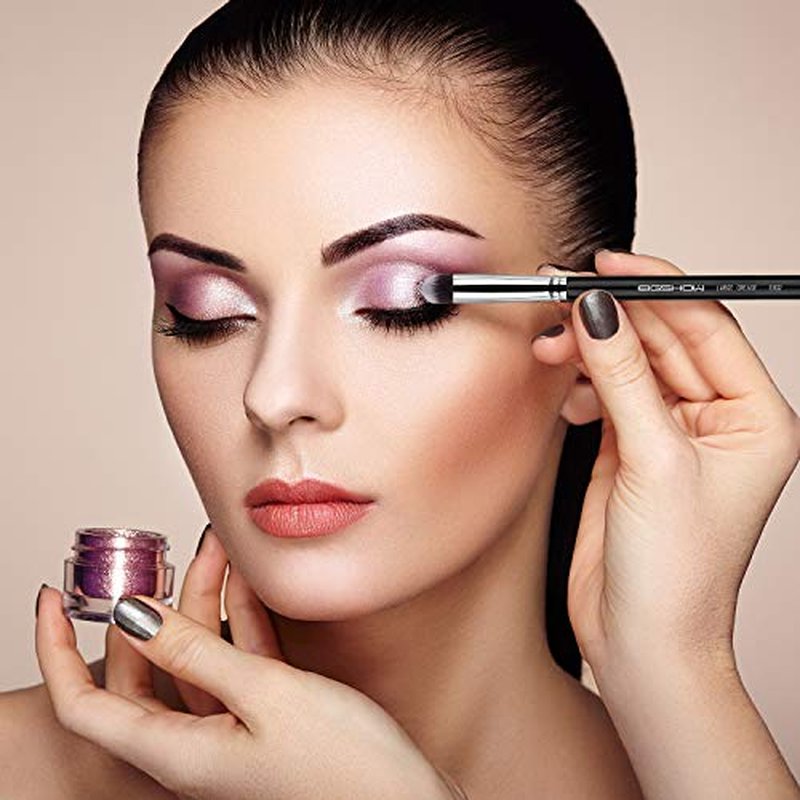 Crease Eyeshadow Brush, Eye Makeup Brush EIGSHOW Precision Eyeshadow Kabuki Brush for Smokey Eye,All Over Eye Make Up Brush(Crease Eyeshadow Brush) E802 Black