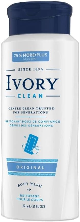 Ivory Body Wash 21 oz - Original Scent, Pack of 3 for Gentle Cleansing