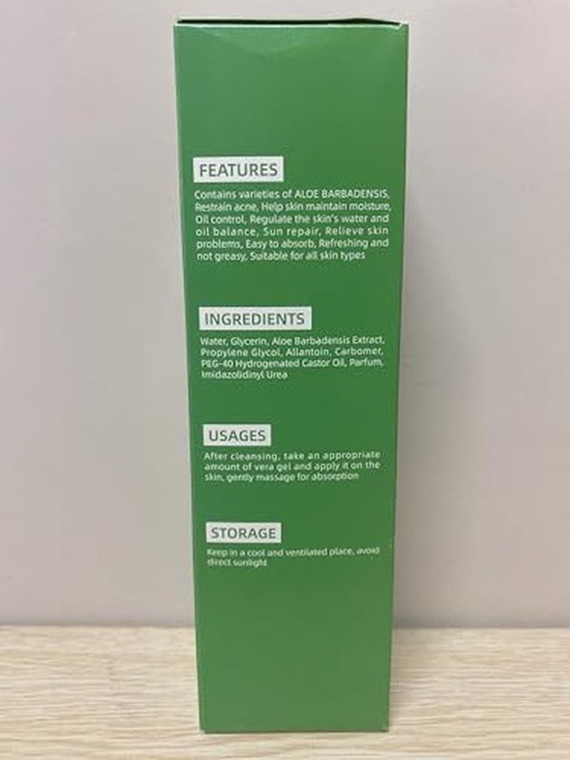 ASYBO Aloe Vera Gel, 100% Natural Pure Aloe Vera Hydrating Facial Cream, Soothing & Moisturizing, After Sun Care, Reduce Acne, Repair Scars, Suitable for All Skin Types, 250ml / 8.8 fl oz