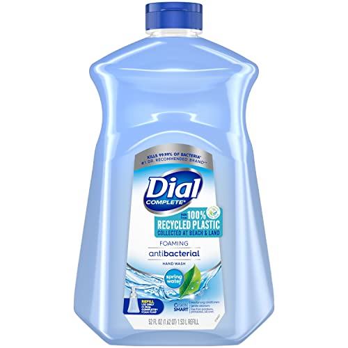 Dial Complete Antibacterial Foaming Hand Soap Refill, Spring Water, 52 fl oz & Antibacterial Foaming Hand Soap Refill, Fresh Pear, 52 fl oz