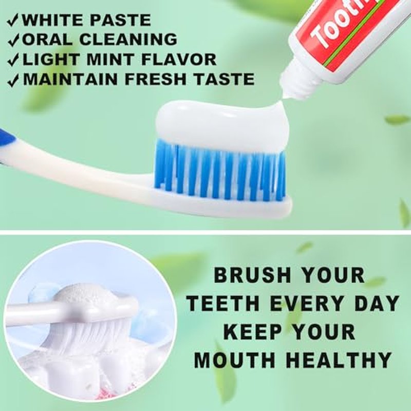 HAIFOTRVA 30 Tubes Bulk Travel Size Toothpaste,0.176 oz Extra Small Toothpaste Travel Size Bulk Mint Mini Disposable Toothpaste for Hotel,Guests,Homeless,Charity(Too Small, Only Good for Single Use)