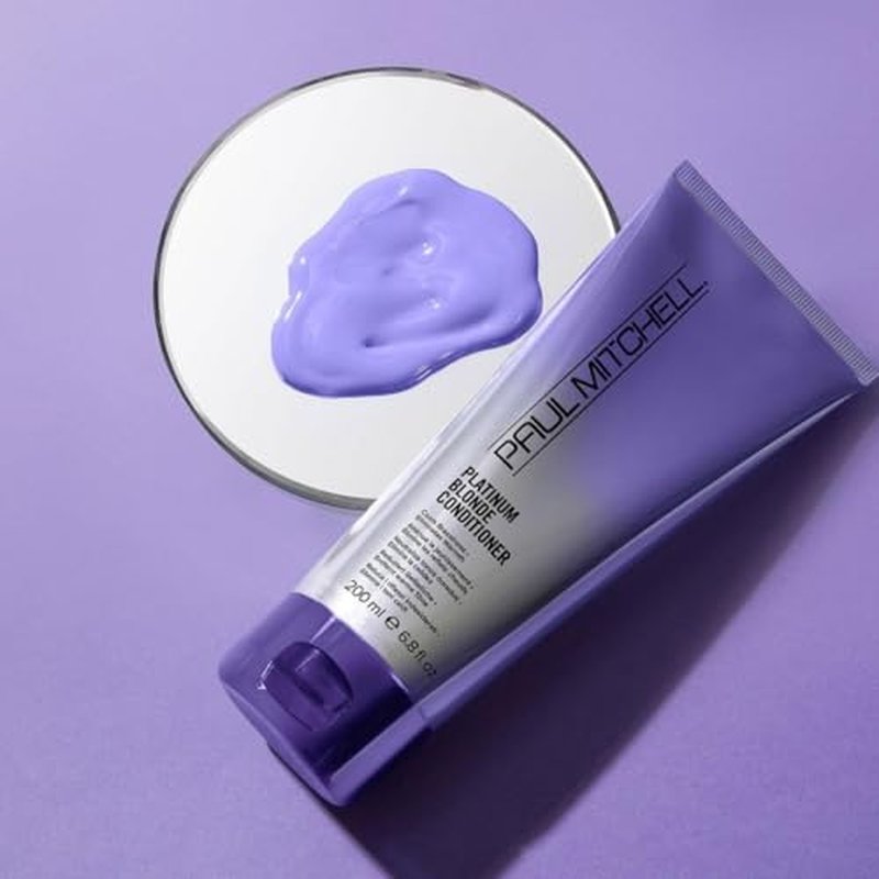 Paul Mitchell Platinum Blonde Purple Conditioner, Cools Brassiness + Eliminates Warmth, For Color-Treated Hair + Naturally Light Hair Colors, 6.8 fl. oz.