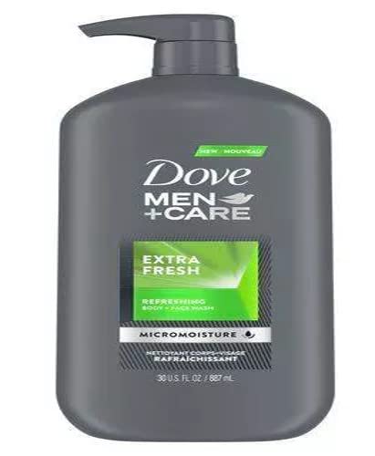 Dove Men+Care Body and Face Wash Extra Fresh, 30 Fluid Ounce (Pack of 2)