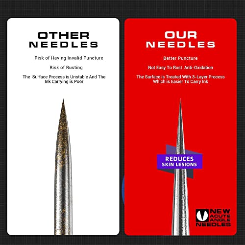 CNC Tattoo Cartridges Needles with Membrane 5Pcs Disposable Tattoo Needles Mixed Sizes 1003RL,1209RS,1215RM,1209RL,1007RLT EN04-SYZ