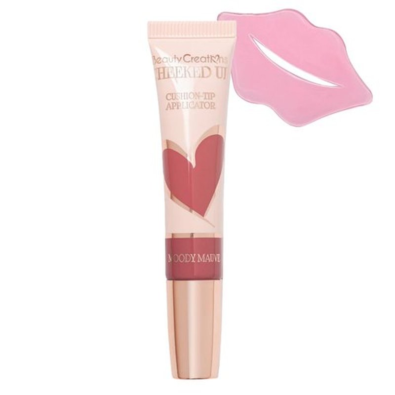Glam Lux Beauty Bundle Beauty Creations Flawless Stay Liquid Blush Cheeked Up Dewy Blush Wand Natural Glow Lightweight Non-Greasy Blendable Lasts all Day w/Collagen Lip Mask (Moody Mauve, 12g)