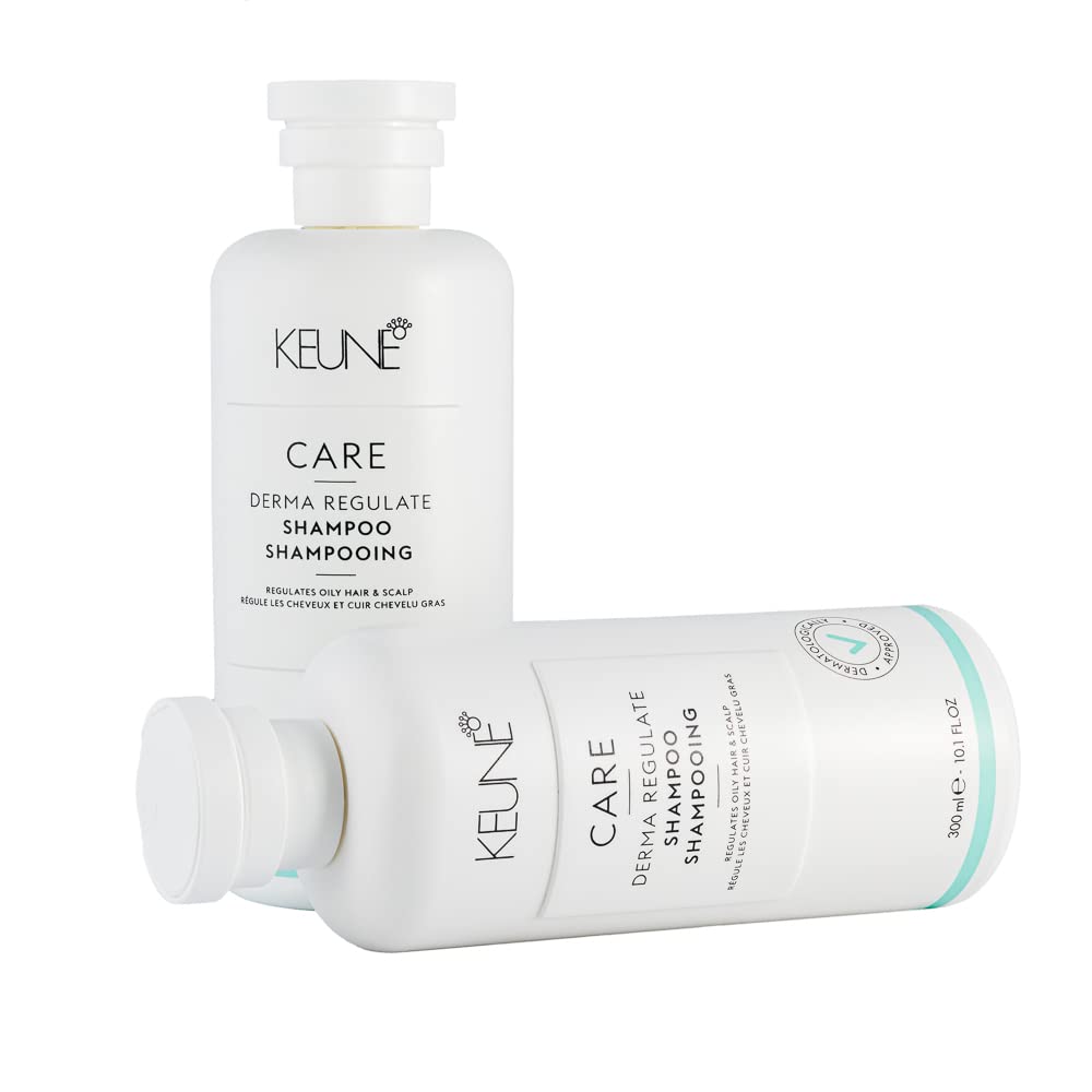 Keune Care Derma Regulate Shampoo, Deep-Cleansing & Scalp Balancing Cleanser for Oily Scalp, 10.1 Fl Oz