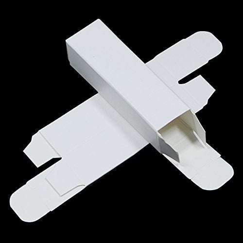 BAT Pack 50 Pack 0.78x0.78x3.34 inch Rectangle Kraft Paper DIY Lipstick White Boxes Beauty Accessories Essence Oil Lipstick Bottle Packaging Gift Makeup Organzier Tube Storage