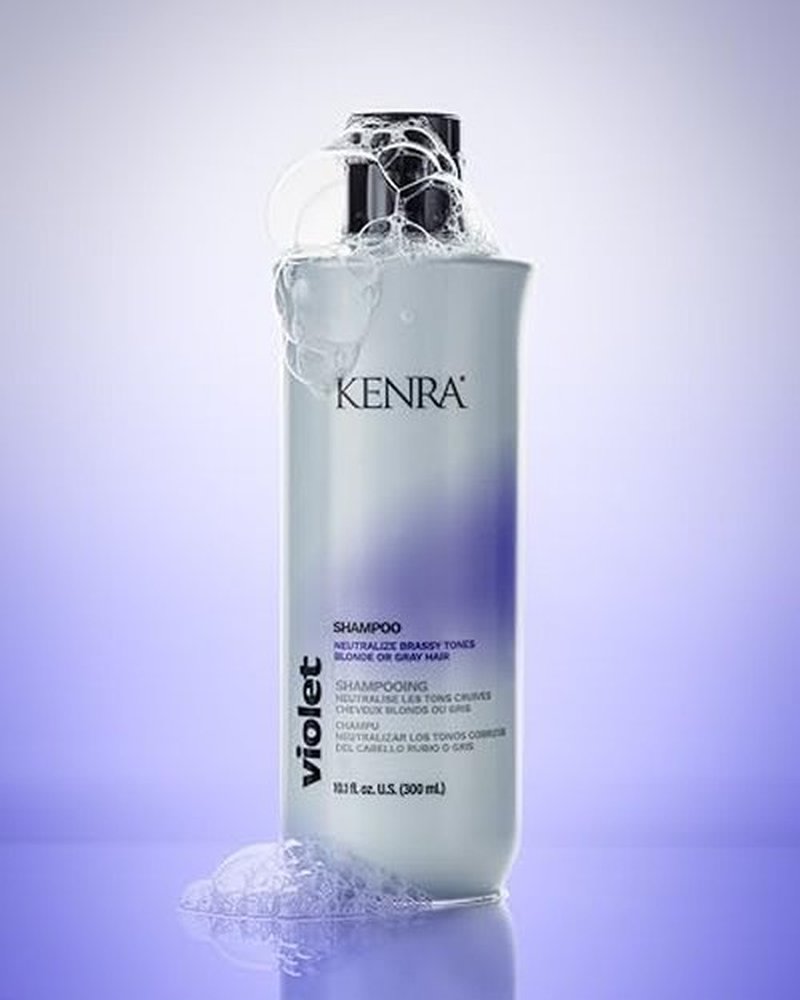 Kenra Violet Shampoo | Eliminates Brassy Tones | Purple Pigment + Deposit | Neutralizes Yellow | Moisturizes Processed Hair | Enhances Vibrancy of Blonde or Gray Hair | Color Safe | 10.1 fl. oz.