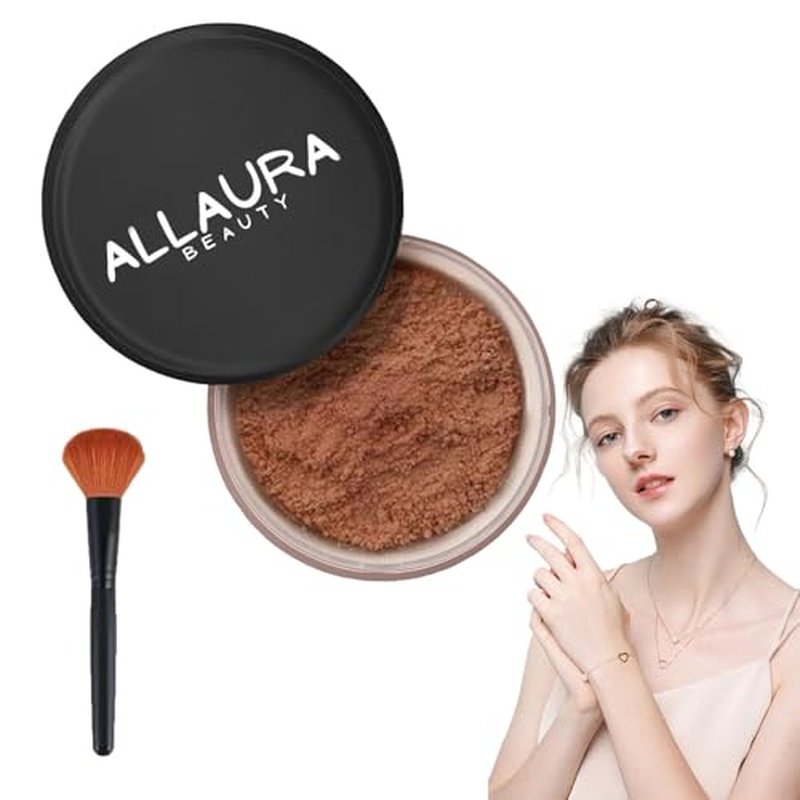 Beauty Blurring Powder, Translucent Loose Powder for All Skin Tones, Matte Finish, Waterproof, Oil Control, Compact, Setting (DarkDeep - For Dark to Very Deep skin tones, Matte)