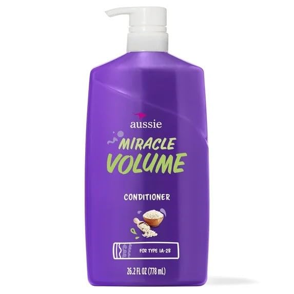 Aussie Miracle Volume With Bamboo & Kakadu Plum, Paraben Free Shampoo & Conditioner, 26.2 Fl Oz Dual Pack, 52.4 Fl Oz (Pack Of 2)