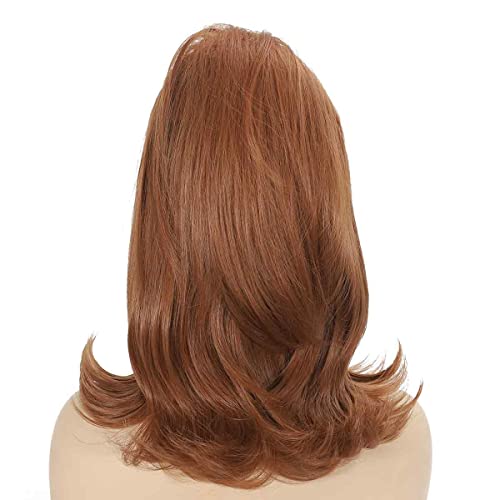 Sabosi Beehive Wig Women Vintage Retro Wig 50s 60s 70s Wig with Bangs for Women Synthetic Hair for Halloween Costume Party (Auburn)