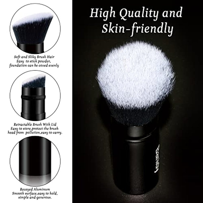 Makeup Brush, Banidy Retractable Kabuki Brush Foundation Brush for Powder Blush, Bronzer, Buffing, Liquid, Cream