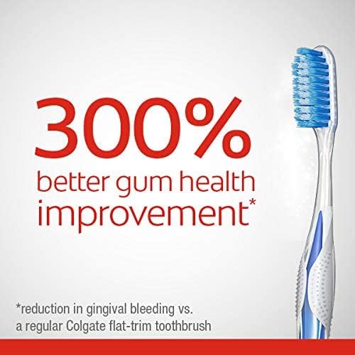 Colgate Gum Health Extra Soft Toothbrush for Sensitive Gums with Deep Cleaning Floss-Tip Bristles - 4 Count