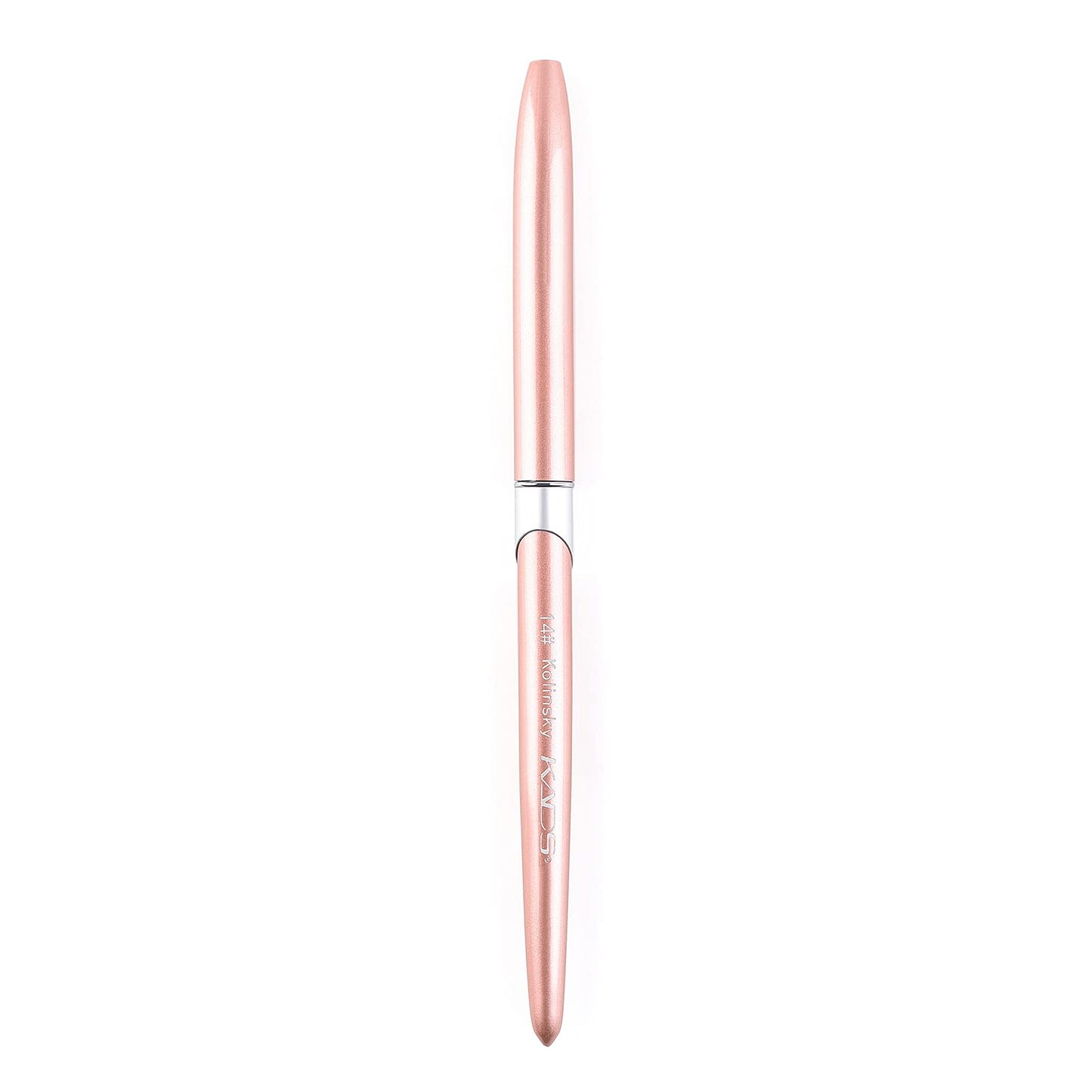 KADS 100% Kolinsky Sable Acrylic Brush Nail Brush for Acrylic Application Round Head Crimped Nail Art Brush Manicure Tool (14#)