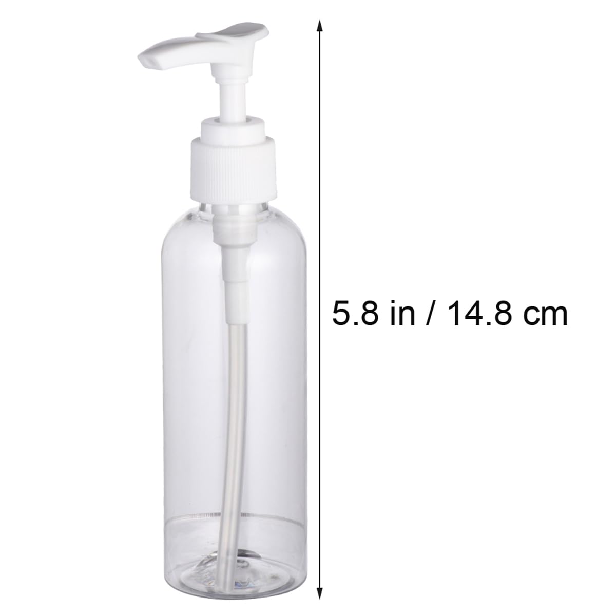FOMIYES 10pcs Small Empty Plastic Pump Bottles Dispenser Portable Refillable Soap Shampoo Lotion Containers for Home Travel Outdoor Camping 100ml Transparent