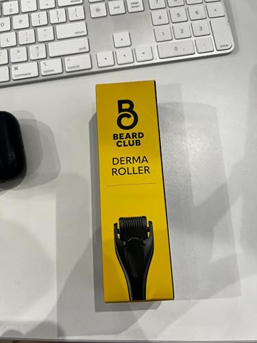 The Beard Club Derma Roller for Face, Body and Scalp - Microneedling Roller for Men and Women with 540 Titanium Microneedles - Beard Roller for Hair & Beard