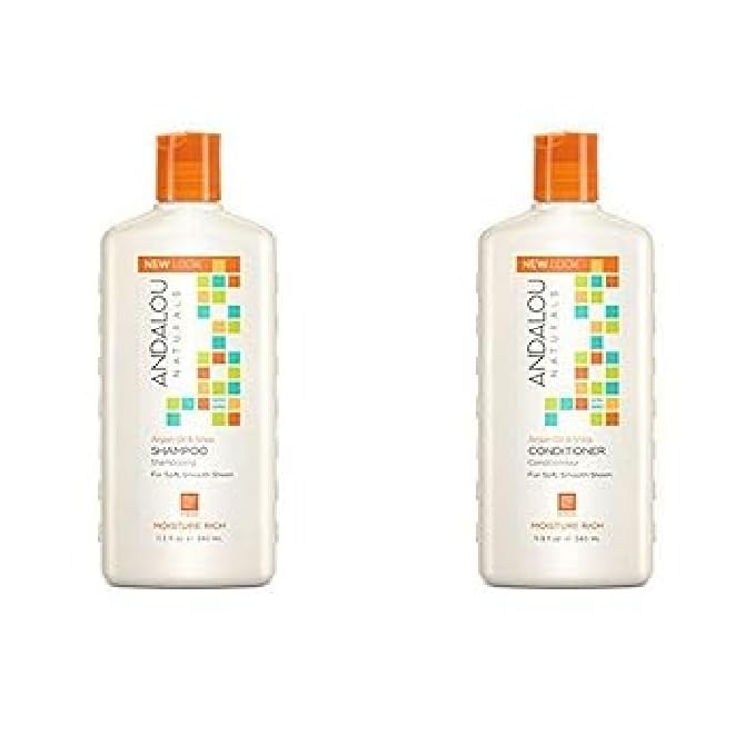 Andalou Naturals Argan Oil and Shea Moisture Rich Shampoo, Value Size, 32 Ounce