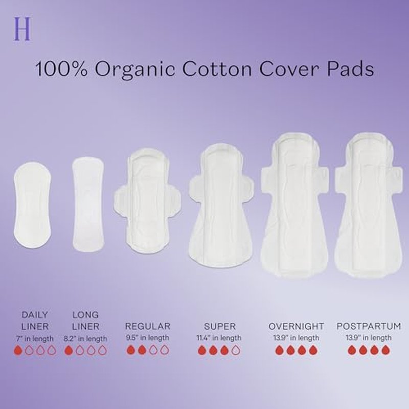 The Honey Pot Company - Herbal Pads for Women - Heavy Flow w/Wings - Infused w/Essential Oils for Cooling Effect & Organic Cotton Cover - Sanitary Pads for Women - Feminine Care - FSA & HSA - 16ct