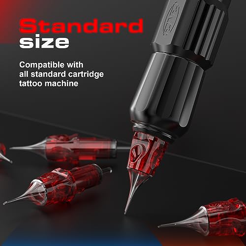 CNC 17RM Tattoo Needles Cartridge 20Pcs #10(0.30mm) Disposable Needles Round Magnum EN04-20-1017RM