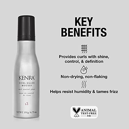 Kenra Curl Glaze Mousse 13 | Curl Control Glaze | All Hair Types | 6.75-Ounce (Pack of 1)