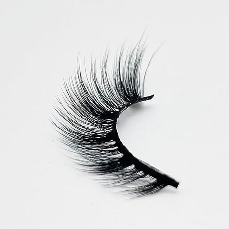 LODEVA 3D CAT EYE LASHES - FOX EYE LASHES - FAUX MINK LASH - FALSE STRIP LASHES - NATURAL LOOK - GLAMOROUS CAT EYE LASHES - VEGAN - WATERPROOF - 15mm 1Pair (FELİNE)