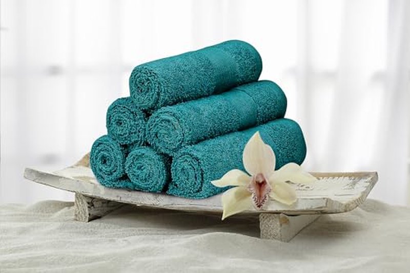 Premium Wash Cloths Pack of 12 (13" x 13" Inches)- 100% Combed Ring Spun Cotton WashCloth - Luxury Washcloths – Ultra Soft Face Towels - Highly Absorbent Wash Cloth for Face (Grey) (Teal)