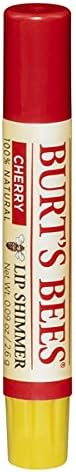 Burt's Bees Lip Shimmer, 100% Natural Moisturizing, with Peppermint Oil, Guava, 0.09 Oz - 6 Pack