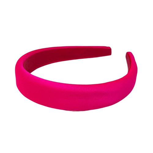 Bellefixe Wide Padded Headband for Women (1" Hot Pink)
