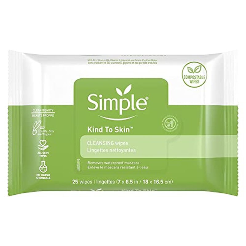 Simple Cleansing Facial Wipes 25 Count (Pack of 3)