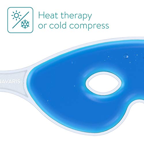 Navaris Set of 2 Gel Eye Masks - 2X Reusable Eye Masks for Hot/Cold Use