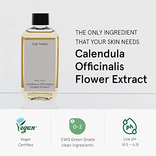 ONE THING Calendula Officinalis Flower Extract Toner 5.07 Fl Oz | Hydrating Soothing Vegan Facial Extracto, Smooth Soft Sensitive Oily Acne Prone Skin, Barrier Relief Sebum Control | Korean Skin Care