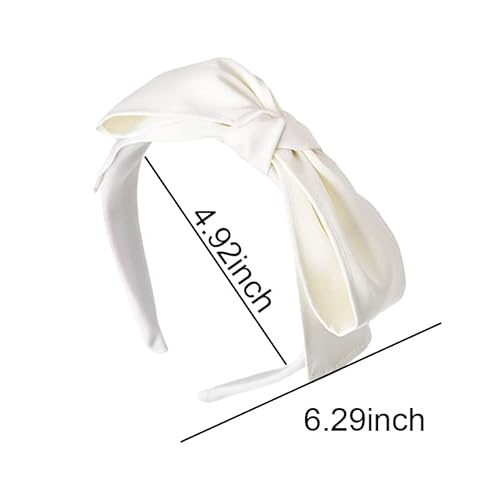 Knotted Bow Headbands for Women and Girls - White Hair Accessories with Bowknot Hair Bands and Bows