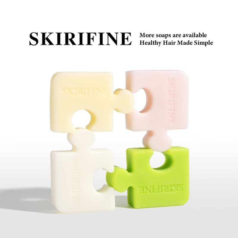 SKIRIFINE Puzzle Tea Tree Solid Shampoo Bar for Scalp Care, 3.5 oz