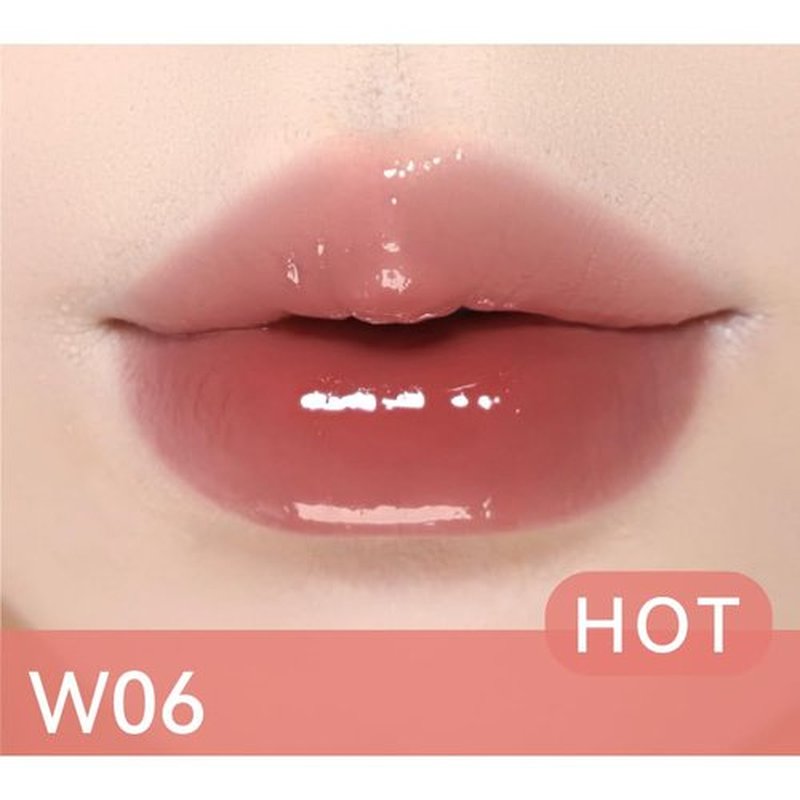 ChongTai 1 PC AZTK Long Lasting Melting Jelly Mirror Effect Solid Moisturizing Lipstick, Jelly Lipstick, Mirror Effect Solid Lip Glaze, Lip Plumper Lipstick (W06, 1.9g)