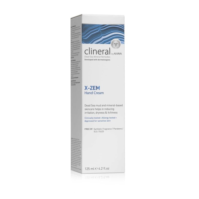 AHAVA Clineral X-Zem Hand Cream - Relieves discomfort from dermatitis, fights redness, dryness & itchiness, softens dry & rough patches, with Hippophae Oil, Shea Butter & Osmoter, 4.2 Fl.Oz