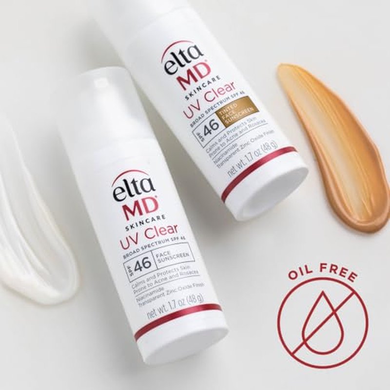 EltaMD UV Clear Deep Tint Face Sunscreen, SPF 46 Tinted Sunscreen with Zinc Oxide, Oil-Free, For Sensitive Skin, Acne-Prone Skin, Lightweight, Dermatologist Recommended, 1.7 oz