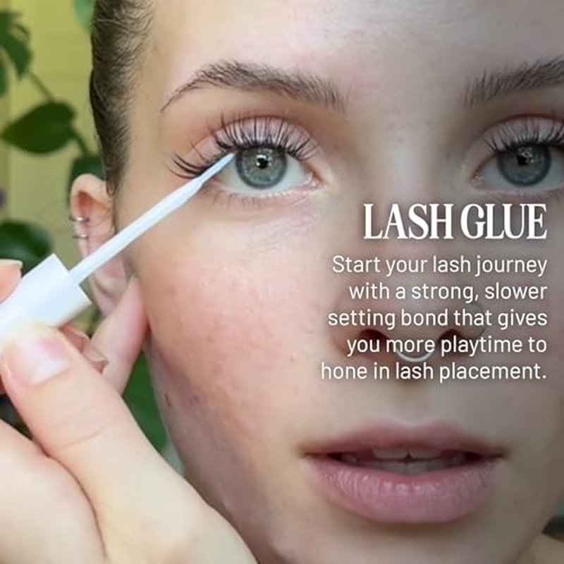 Lilac St - Lilac Lash Glue (Black) - Beginner Lash Cluster Glue - Precise Brush Tip Applicator - Strong Hold & Easy Removal - Waterproof - Sensitive Eyes Safe - Cruelty Free, Vegan, Women Founded