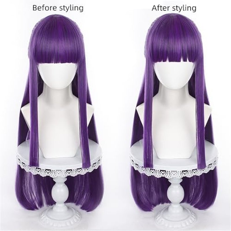 Mystylecos Frieren at the Funeral Fern wig Cosplay Heat Resistant Synthetic Halloween Theme Party Cosplay Wigs with Free Wig Caps