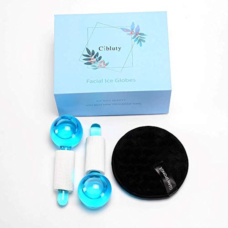 CIBLUTY ICE Globes for Facial, 2 PCS Facial Globes for Massage Tool, Facial Roller Cold Skin Massagers, Tighten Skin, Reduce Puffiness and Dark Circles, Enhance Circulation