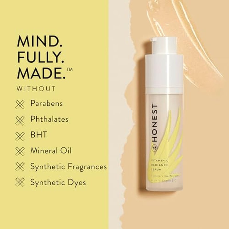 Honest Beauty Everyday Radiance Moisturizer with a Blend of Cherry, Fig & Licorice Extracts with Vitamin C Radiance Serum with Artichoke & Clover Extracts | Paraben Free, Dermatologist Tested