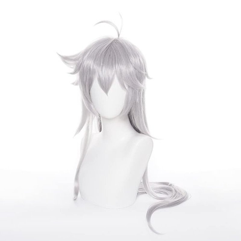 Mystylecos Anime Razor Cosplay Wigs Genshin Impact Silver White Wig Long Layered Fluffy Cosplay Wig