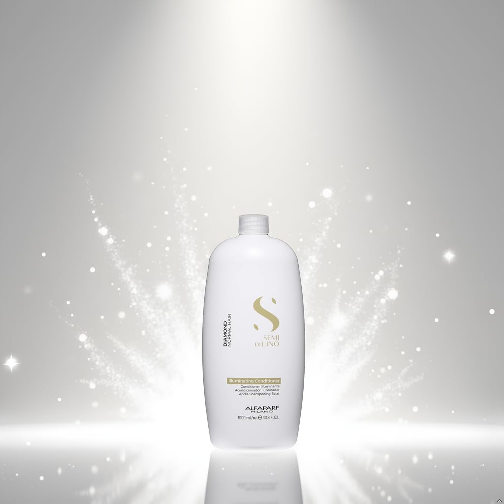 ALFAPARF MILANO Semi Di Lino Diamond Illuminating Conditioner - Moisturizing Conditioner For Normal and Color Treated Hair - Sulfate & Paraben Free Professional Hair Care