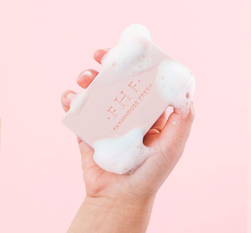 FarmHouse Fresh Pink Moon Shea Butter Bar Soap - Moisturizing for Sensitive Skin | 5.25 oz