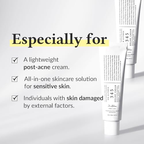 Dr.Althea 345 Relief Cream | Daily Face Moisturizer | Blemish Relief Care | Soothing Recovery & Moisture with Niacinamide, Panthenol | Korean Vegan Skin Care for All Skin Types | 1.7 Fl Oz (Pack of 1)