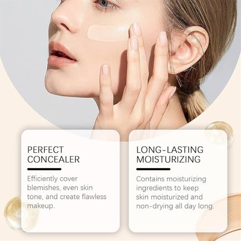 XQUKEI Rise Luxus Foundation, Rise Luxus Ultrablend 4 in 1 Foundation, Match Cosmetics Foundation, Ultrablend 4 in 1 Concealer, Moisturizing Foundation Makeup for Long Lasting Waterproof